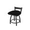 Holland Bar Stool Co 18" Low Back Swivel Vanity Stool, Pewter Finish, Black Vinyl Seat 82118PWBlkVinyl - alternate 1